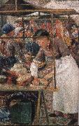 Camile Pissarro the butcher woman France oil painting artist